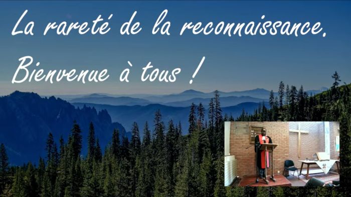 Culte du 12 octobre 2025 "La rareté de la reconnaissance" par le pasteur Amos Ngoua Mouri